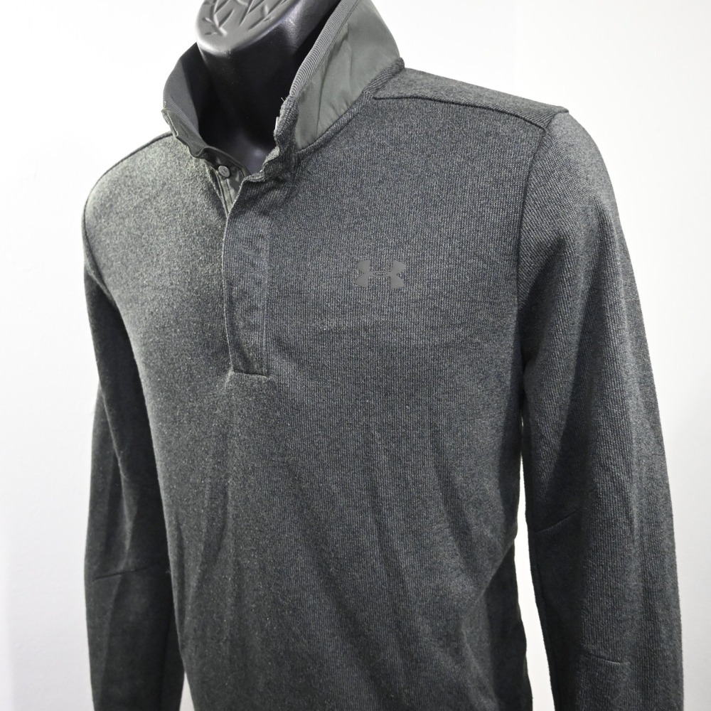Under Armour Golf Jacket Mensβ Medium Green ColdGear Storm Pullover Snap Neck
